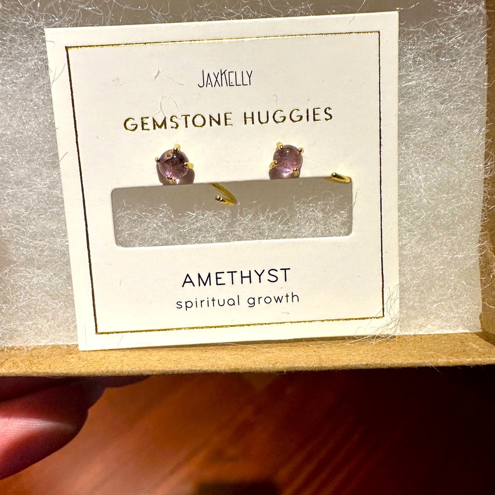 Amethyst earrings NIB